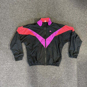 VTG Nike Track Jacket Windbreaker Neon RARE Late 80s Men’s M UNISEX No Swoosh